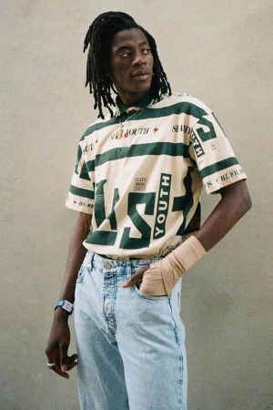 Concert Outfit Contrast Color Slash Polo Shirt