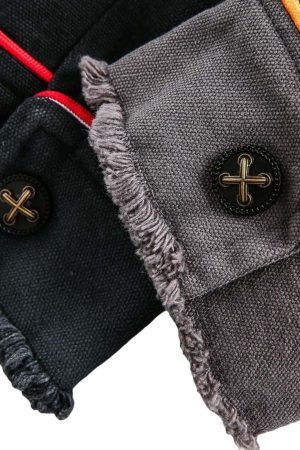 Concert Outfit Contrast Color Spliced Graffiti Zip Up Jacket