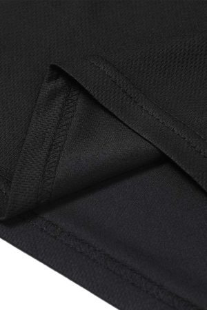 Concert Outfit Contrast Color Sporty V-Neck Jersey T-Shirt