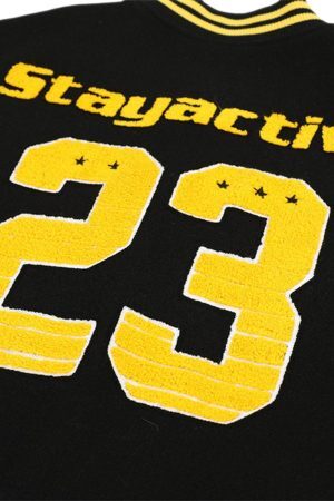 Concert Outfit Contrast Color Stitching Embroidery Bomber Jacket