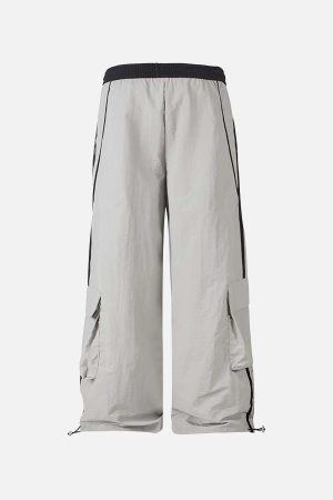 Concert Outfit Contrast Striped Drawstring Sweatpants