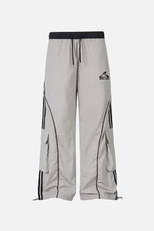 Concert Outfit Contrast Striped Drawstring Sweatpants