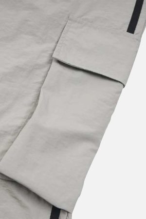 Concert Outfit Contrast Striped Drawstring Sweatpants