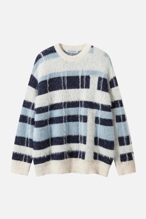 Concert Outfit Contrast Striped Sweater