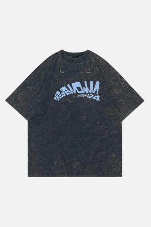 Concert Outfit Crack Letter Print Tee