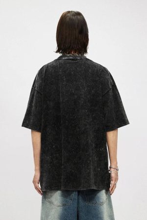 Concert Outfit Crack Letter Print Tee