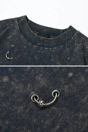 Concert Outfit Crack Letter Print Tee