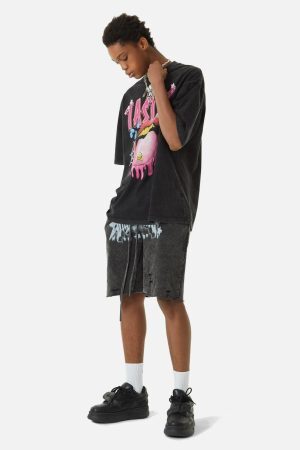 Concert Outfit Creative Fun Big Tongue Print T-Shirt