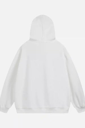 Concert Outfit Creative Handshake Print Hoodie