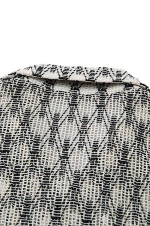 Concert Outfit Crochet Hollow Button-Up Shirt