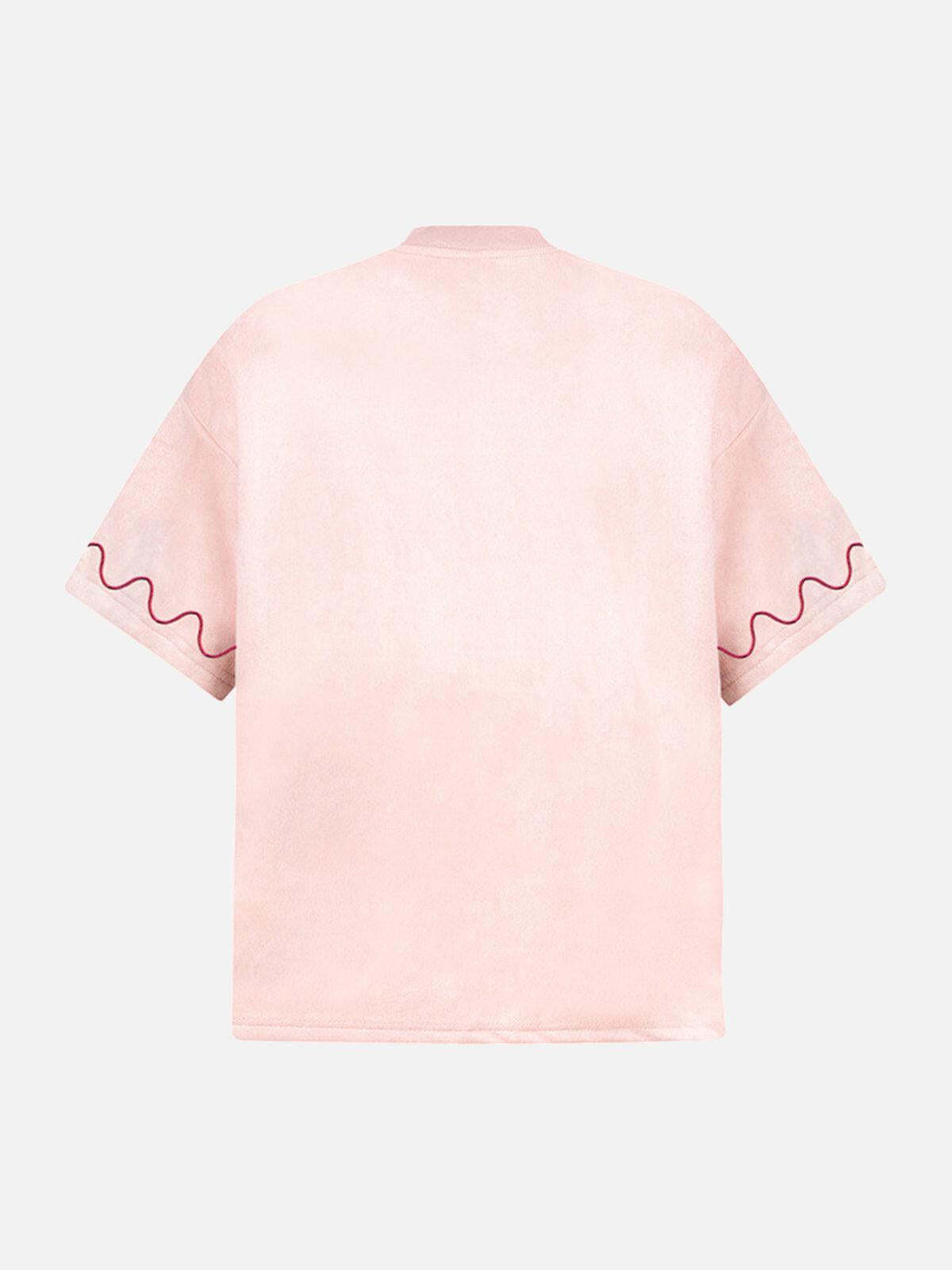 Concert Outfit Cross and Wave Print T-Shirt Concert Outfit Cross and Wave Print T-Shirt