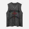 Concert Outfit Cross Chain Suede Street Rap Sleeveless Vest