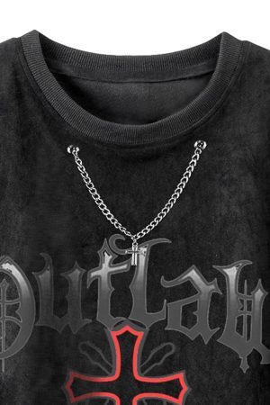 Concert Outfit Cross Chain Suede Street Rap Sleeveless Vest