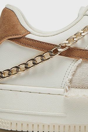 Concert Outfit Cross Graphic Chain Design Raw Edge Casual Shoes