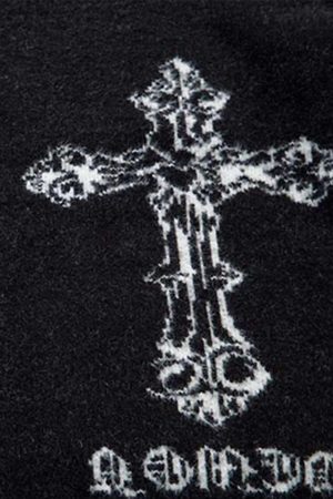 Concert Outfit Cross Heart Butterfly Jacquard Cardigan