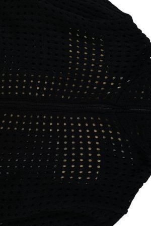 Concert Outfit Cross Jacquard Full Zipper Hooded Jacket