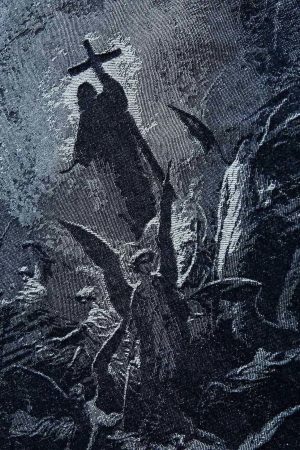 Concert Outfit Cross Jacquard Zip Up Denim Jacket