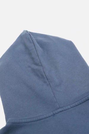 Concert Outfit Cross Lettering Embroidery Washed Hoodie