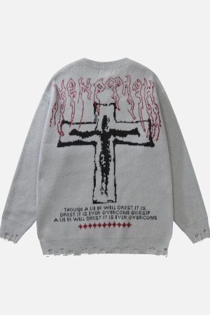 Concert Outfit Cross & Lie' Graphic Sweater