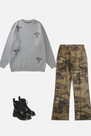 Concert Outfit Cross & Lie' Graphic Sweater