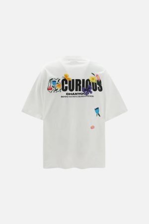 Concert Outfit Curious Garden Flower Embroidery High Street Tee
