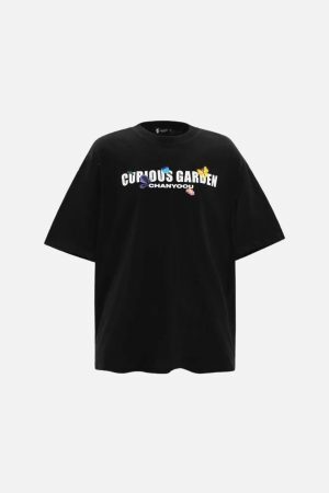 Concert Outfit Curious Garden Flower Embroidery High Street Tee
