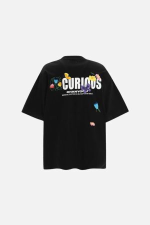 Concert Outfit Curious Garden Flower Embroidery High Street Tee