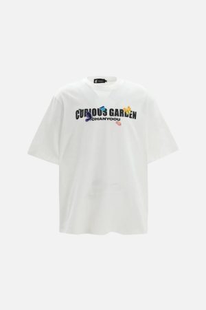 Concert Outfit Curious Garden Flower Embroidery High Street Tee
