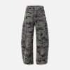 Concert Outfit Curved Leg Paneled Camouflage Cargo Pants