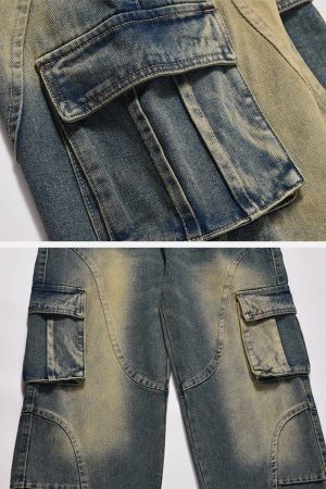 Concert Outfit Curved Patchwork Jeans