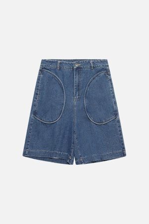 Concert Outfit Curved Pockets Jorts