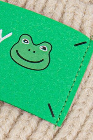 Concert Outfit Cute Cartoon 3D Frog Knitting Hat