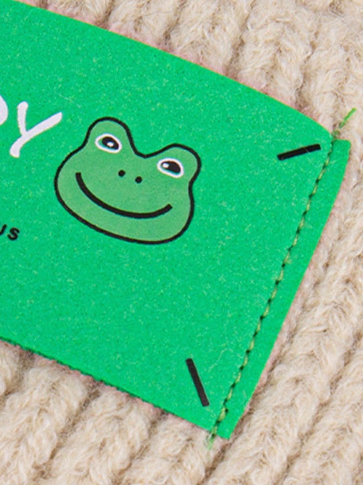 Concert Outfit Cute Cartoon 3D Frog Knitting Hat Concert Outfit Cute Cartoon 3D Frog Knitting Hat