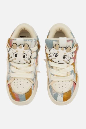 Concert Outfit Cute Dragon Series Tassel Sneakers