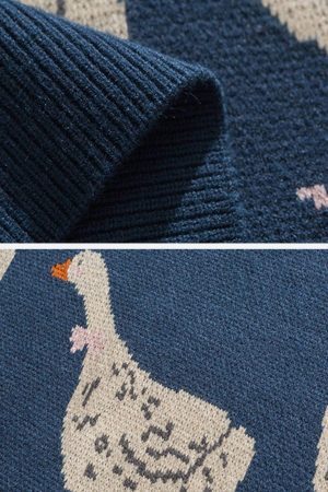 Concert Outfit Cute Duck Knit Sweater