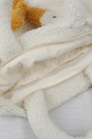 Concert Outfit Cute Goose Sherpa Bag