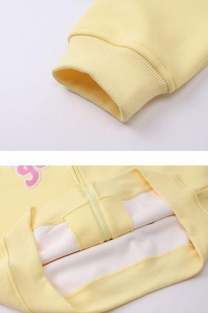 Concert Outfit Cute Tail Design Zip-Up Hoodie