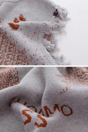 Concert Outfit Cyberpunk Dot Matrix Sweater Vest