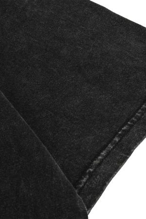 Concert Outfit Dark Bones Washed Short-Sleeved T-Shirt