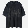 Concert Outfit Dark Castle Graphic Washed Tee