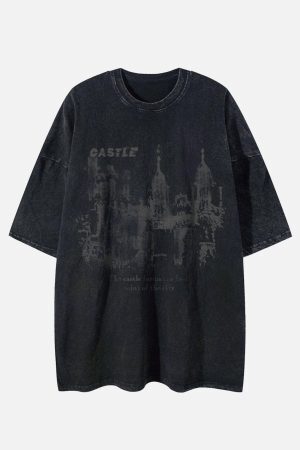 Concert Outfit Dark Castle Graphic Washed Tee