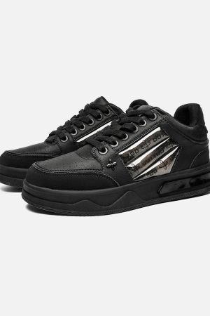 Concert Outfit Dark Embroidered Letters Skate Shoes