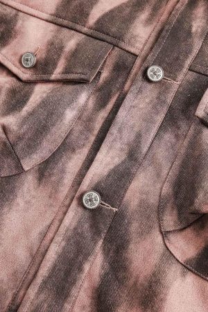 Concert Outfit Dark Graffiti Suede Utility Jacket