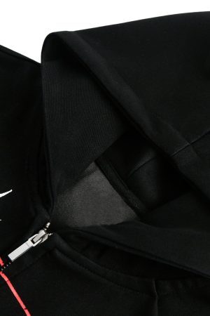 Concert Outfit Dark Horse Print Cardigan Zip Up Hoodie