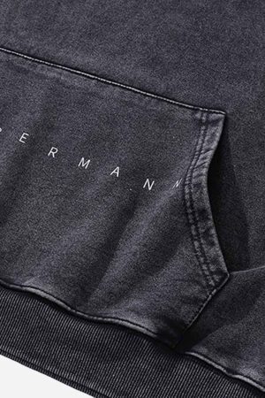 Concert Outfit Dark Series Doberman Print Hip-Hop Old Hoodie