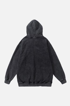 Concert Outfit Dark Series Doberman Print Hip-Hop Old Hoodie