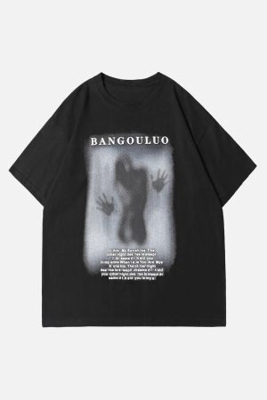 Concert Outfit Dark Silhouette Print T-Shirt