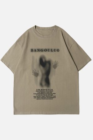 Concert Outfit Dark Silhouette Print T-Shirt