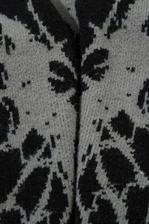 Concert Outfit Dark Spider Web Zipper Stand Collar Cardigan