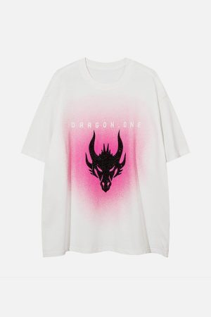Concert Outfit Dark Style Dragon Print Tee